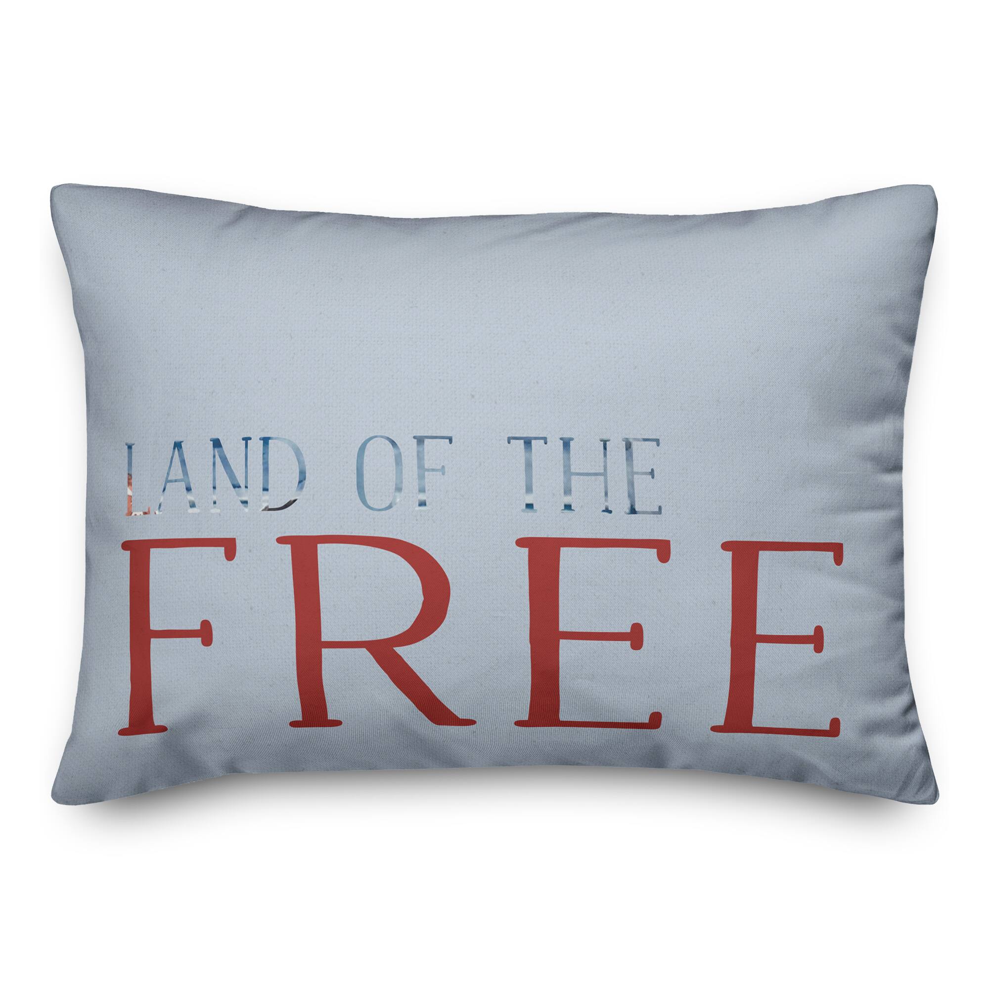 Multicolored Land of the Free Throw Pillow